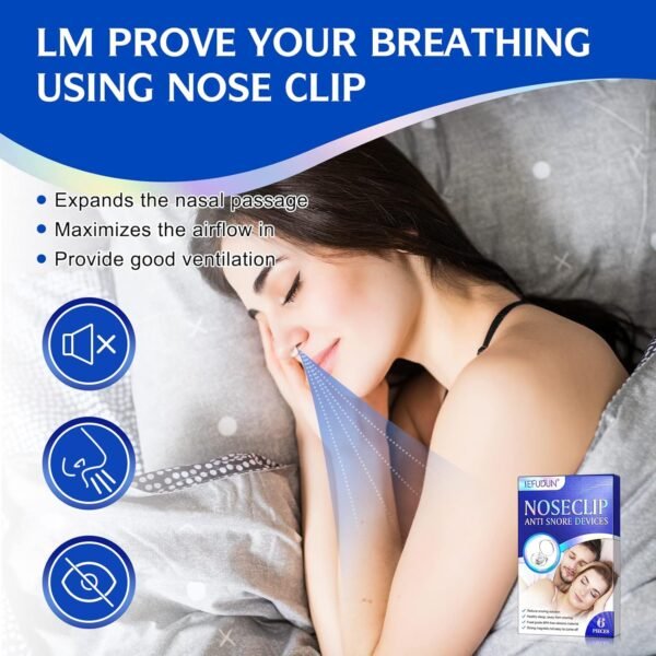 Magnetic Anti-Snoring Nose Clip (Pack of 6) Snoring Stopper